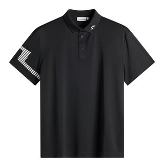 J.Lindeberg Heath heren polo, zwart