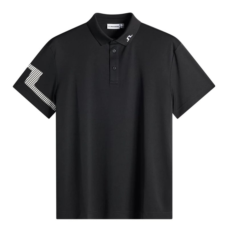 J.Lindeberg Heath heren polo, zwart