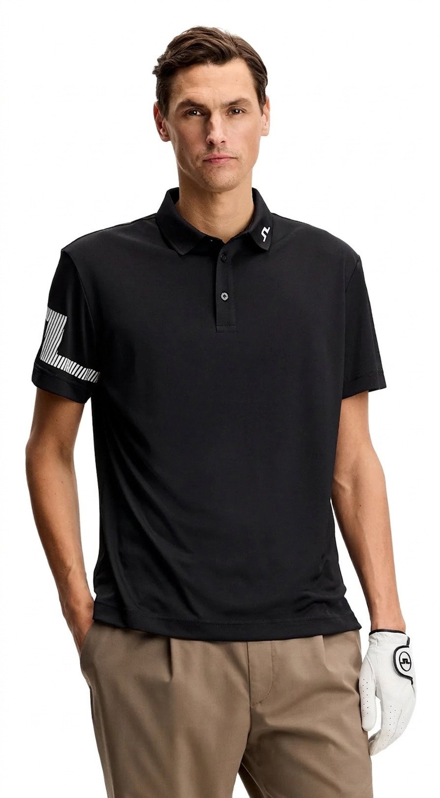 J.Lindeberg Heath heren polo, zwart