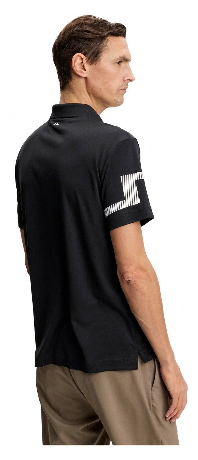J.Lindeberg Heath heren polo, zwart