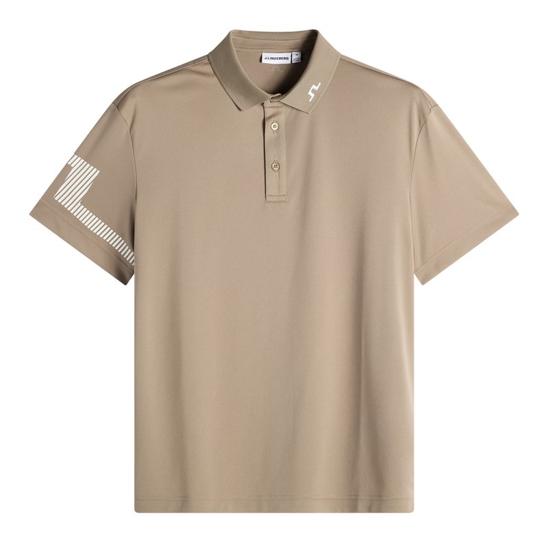 J.Lindeberg Heath heren polo, brindle