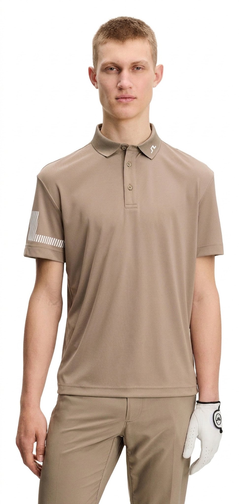 J.Lindeberg Heath heren polo, brindle