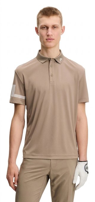 J.Lindeberg Heath heren polo, brindle