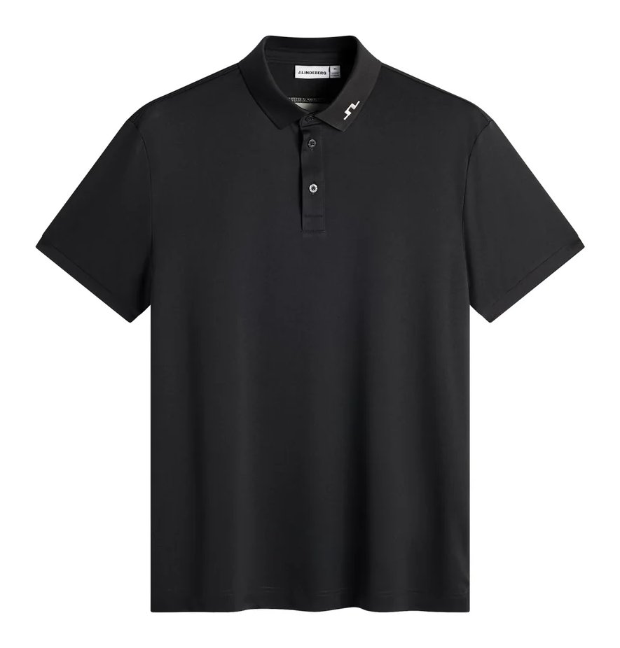 J.Lindeberg KV Print heren polo, zwart