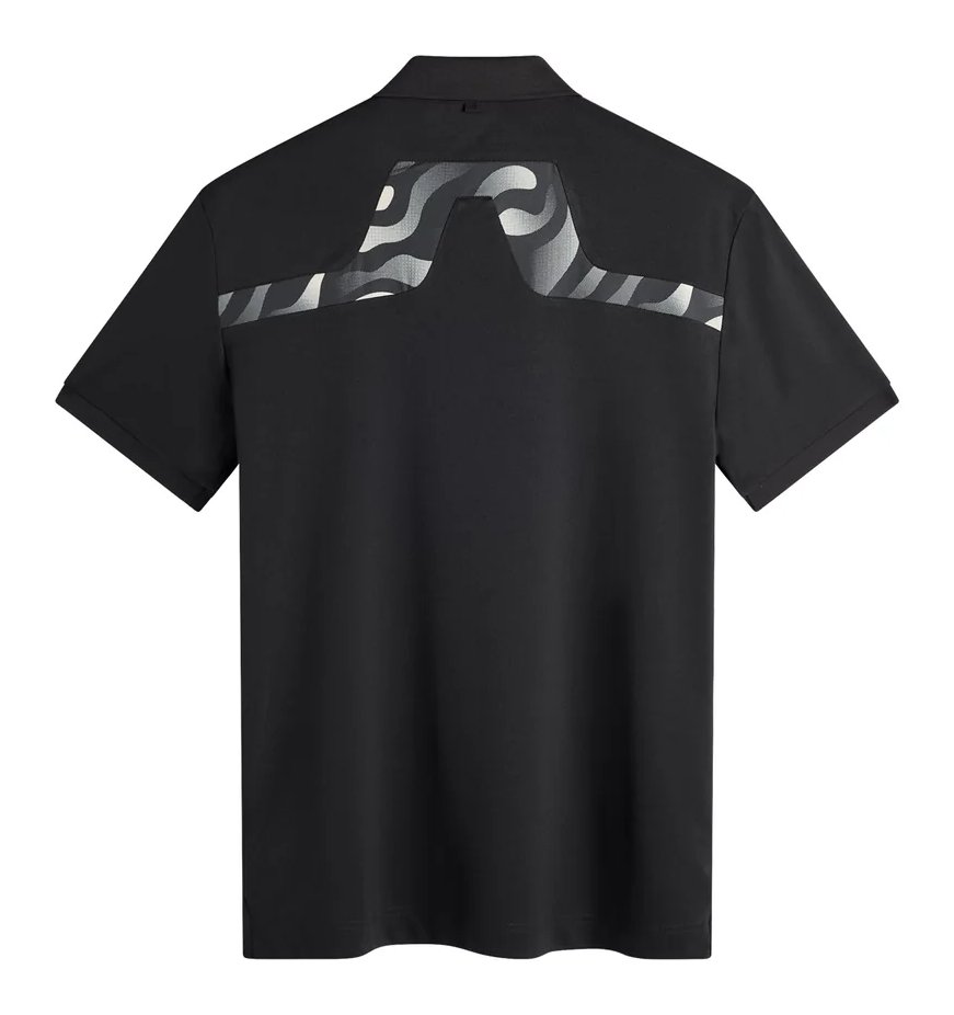 J.Lindeberg KV Print heren polo, zwart
