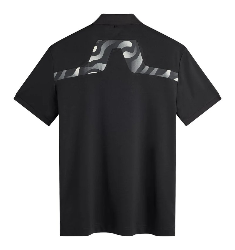 J.Lindeberg KV Print heren polo, zwart