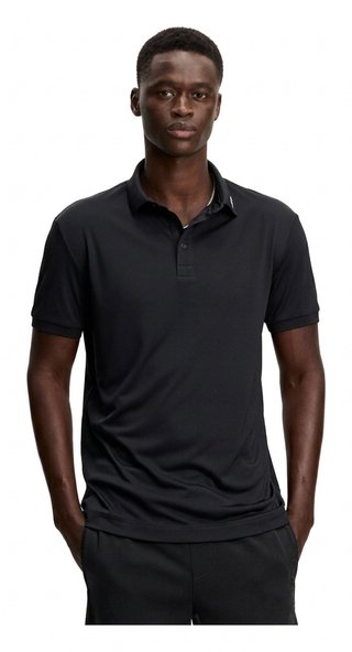 J.Lindeberg KV Print heren polo, zwart