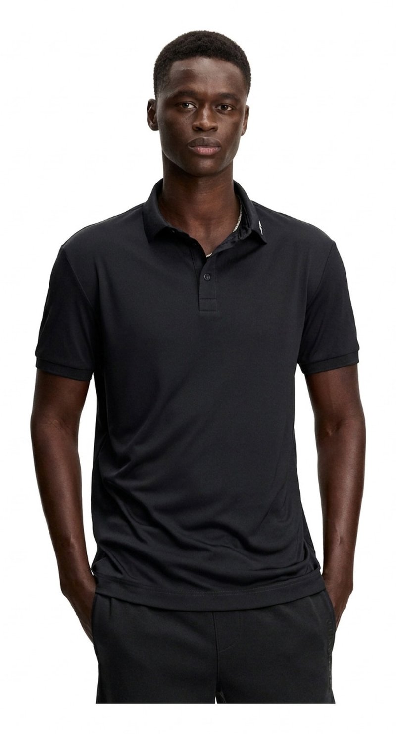 J.Lindeberg KV Print heren polo, zwart