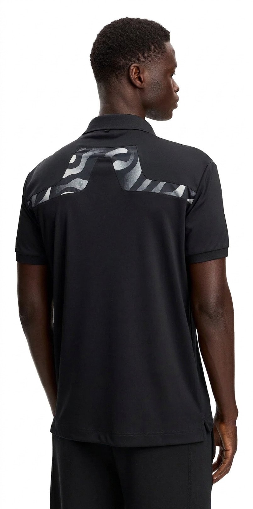 J.Lindeberg KV Print heren polo, zwart