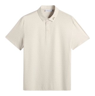 J.Lindeberg Tod Print heren polo, bias bridge micro moon brindle