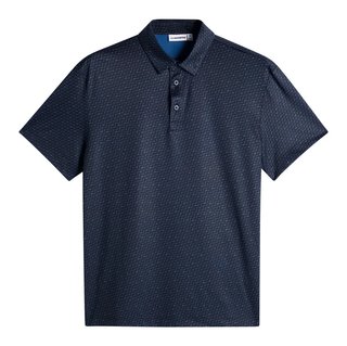 J.Lindeberg Tod Print heren polo, bias bridge micro navy set