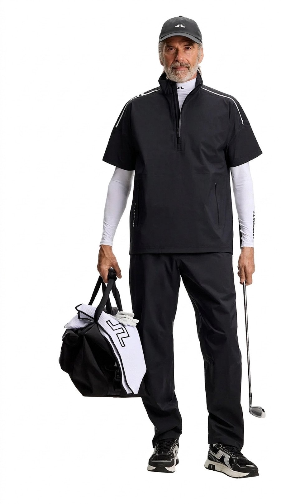 J.Lindeberg Shay Rain heren shirt, zwart