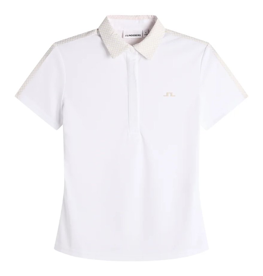 J.Lindeberg Cara Print dames polo, wit