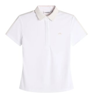 J.Lindeberg Cara Print dames polo, wit