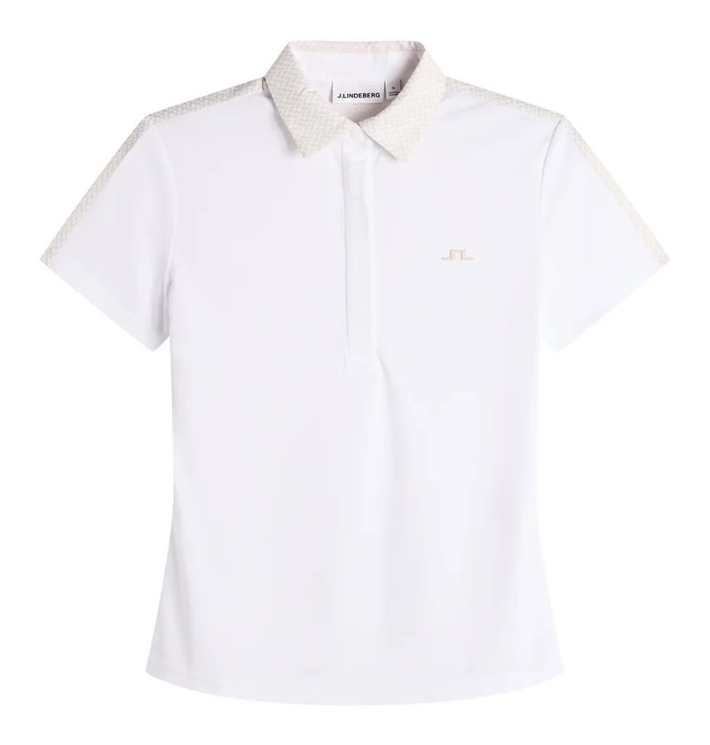 J.Lindeberg Cara Print dames polo, wit