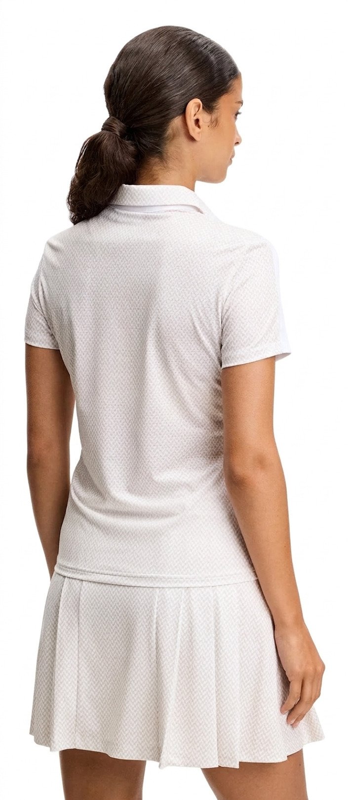 J.Lindeberg Cara Print dames polo, wit