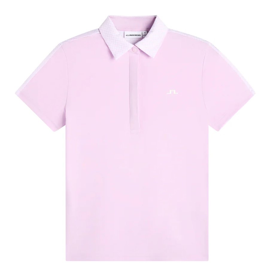 J.Lindeberg Cara Print dames polo, orchid bouquet