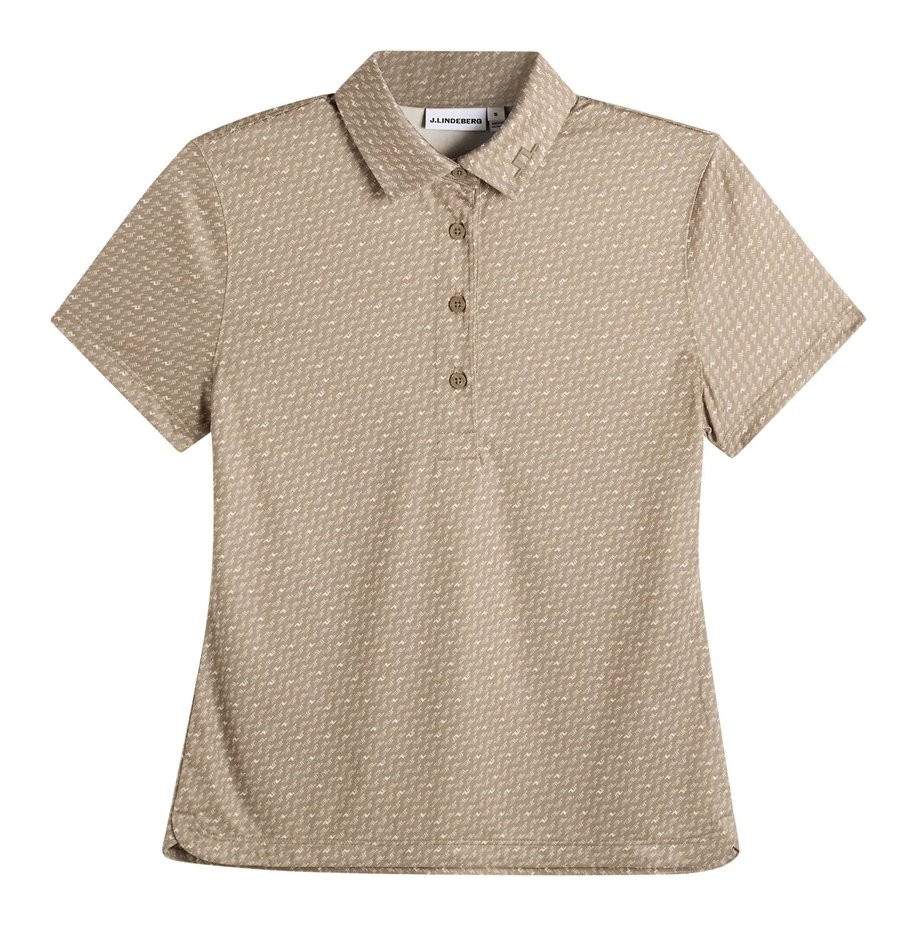 J.Lindeberg Caitlyn dames polo, bias bridge micro brindle moon