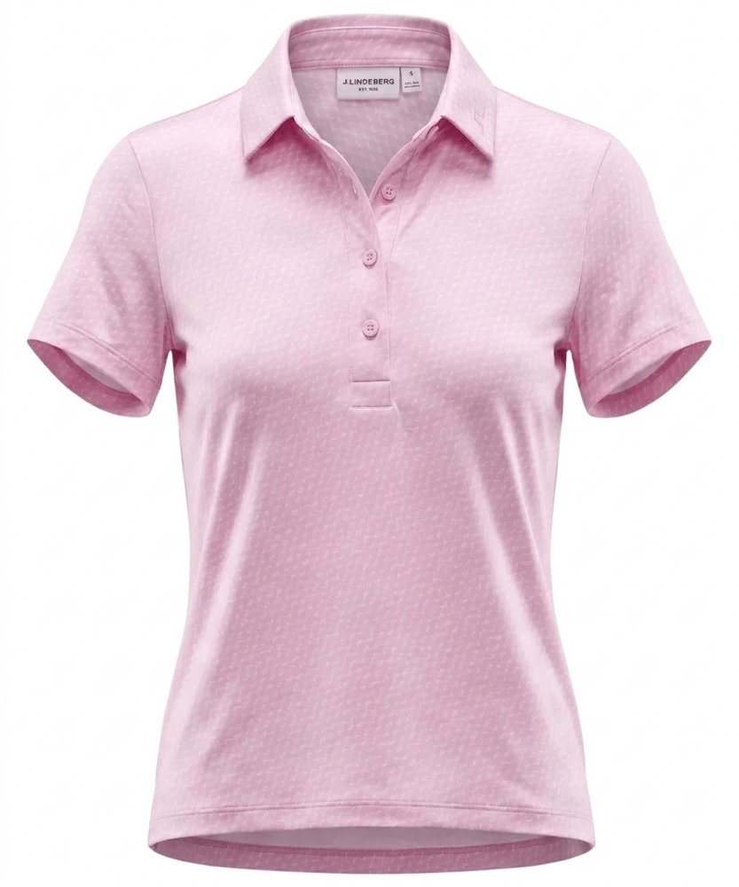 J.Lindeberg Caitlyn dames polo, bias bridge micro orchid white