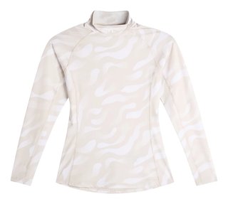 J.Lindeberg Ella Print Compression dames top, bunker fade moonbeam wit