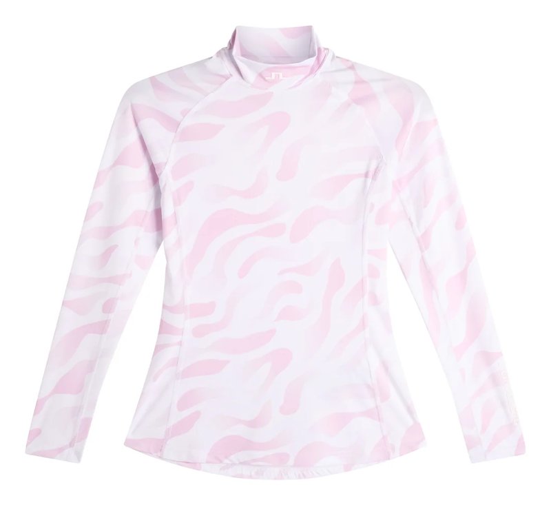 J.Lindeberg Ella Print Compression dames top, bunker fade white orchid