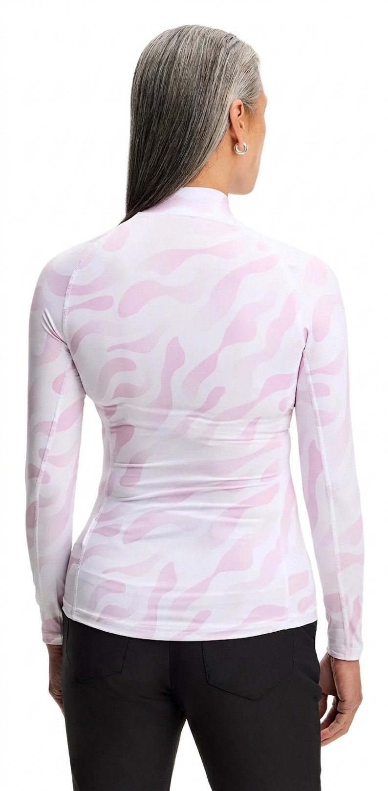 J.Lindeberg Ella Print Compression dames top, bunker fade white orchid