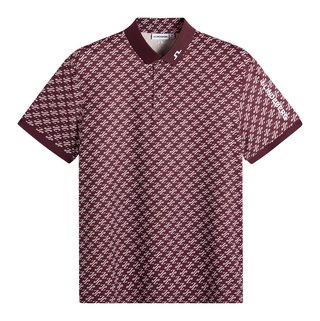 J.Lindeberg Tour Tech Print dames polo, cardi jacquard - winetasting