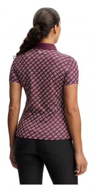J.Lindeberg Tour Tech Print dames polo, cardi jacquard - winetasting