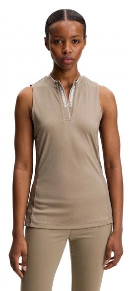 J.Lindeberg Leya Sleeveless dames polo, beige