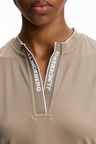 J.Lindeberg Leya Sleeveless dames polo, beige