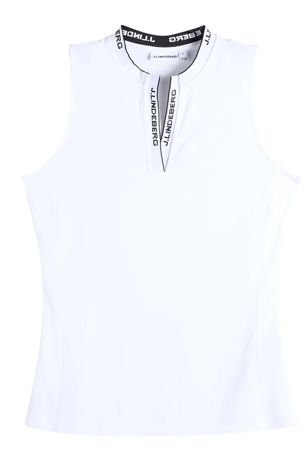 J.Lindeberg Leya Sleeveless dames polo, wit