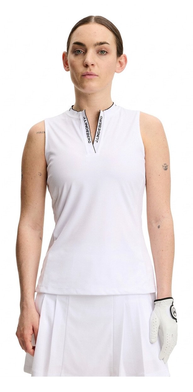 J.Lindeberg Leya Sleeveless dames polo, wit