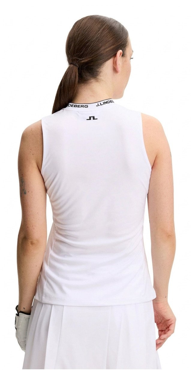J.Lindeberg Leya Sleeveless dames polo, wit