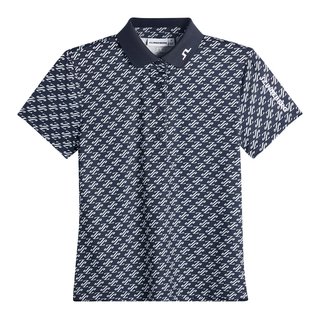 J.Lindeberg Tour Tech Print dames polo, cardi jacquard - JL Navy