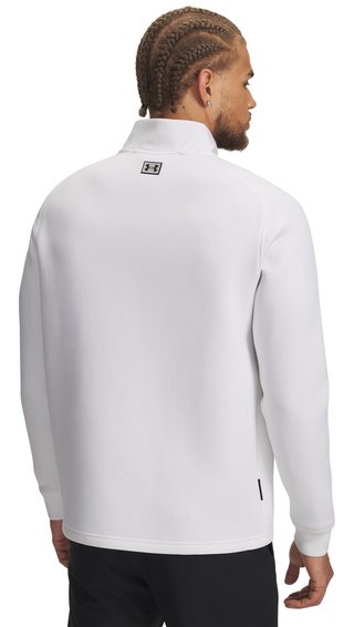 Under Armour Drive Pro Hybrid heren 1/2-zip sweater, wit/zwart