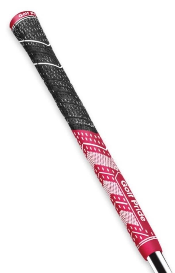 Golf Pride MCC Plus4 grip (.60 RND), Midsize, donkerrood/wit