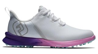 FootJoy Fuel Sport dames golfschoenen 2023, wit/paars, UK7.5-EU41 (US9.5)