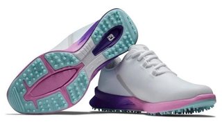 FootJoy Fuel Sport dames golfschoenen 2023, wit/paars, UK7.5-EU41 (US9.5)