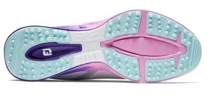 FootJoy Fuel Sport dames golfschoenen 2023, wit/paars, UK7.5-EU41 (US9.5)