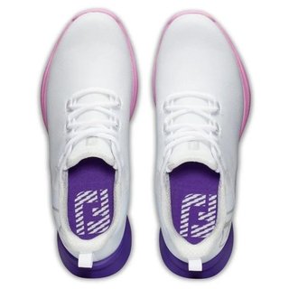 FootJoy Fuel Sport dames golfschoenen 2023, wit/paars, UK7.5-EU41 (US9.5)