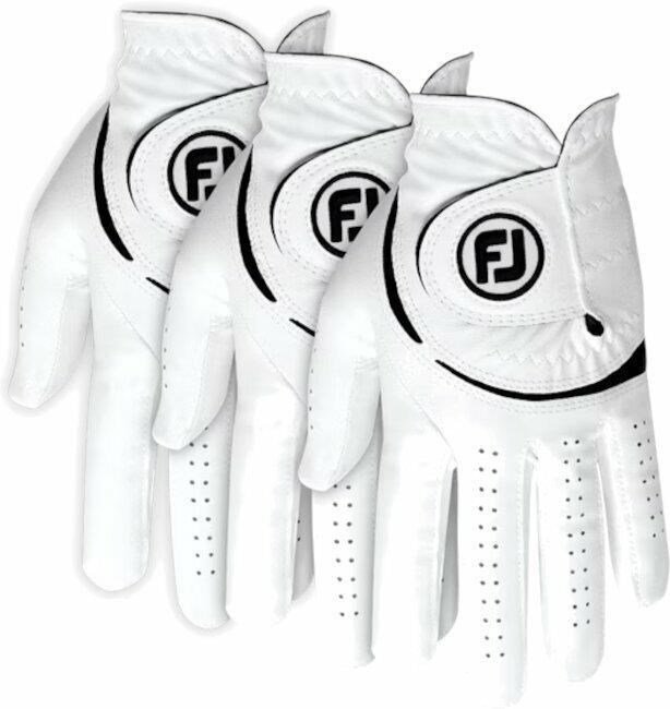 FootJoy WeatherSof 24 dames golfhandschoen (3 PACK), wit/zwart, ML