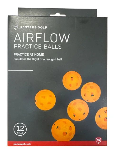 Masters Golf Airflow XP oefen golfballen (12 stuks), oranje