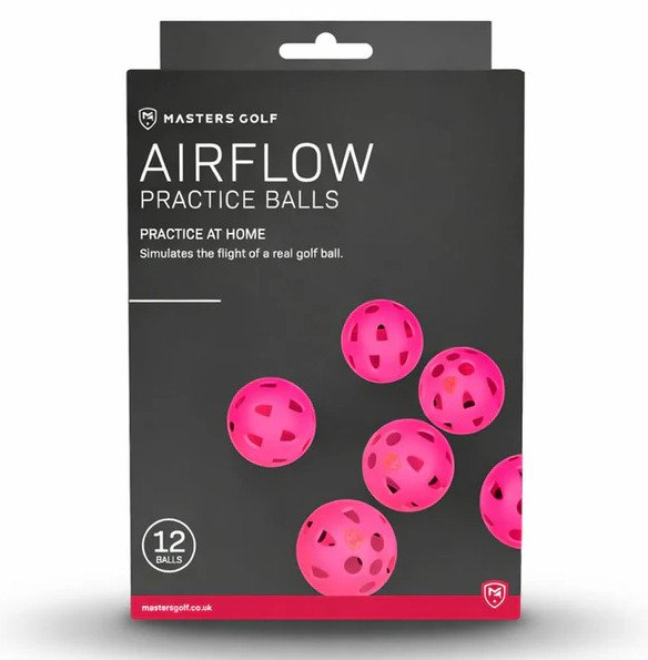 Masters Golf Airflow XP oefen golfballen (12 pack), roze
