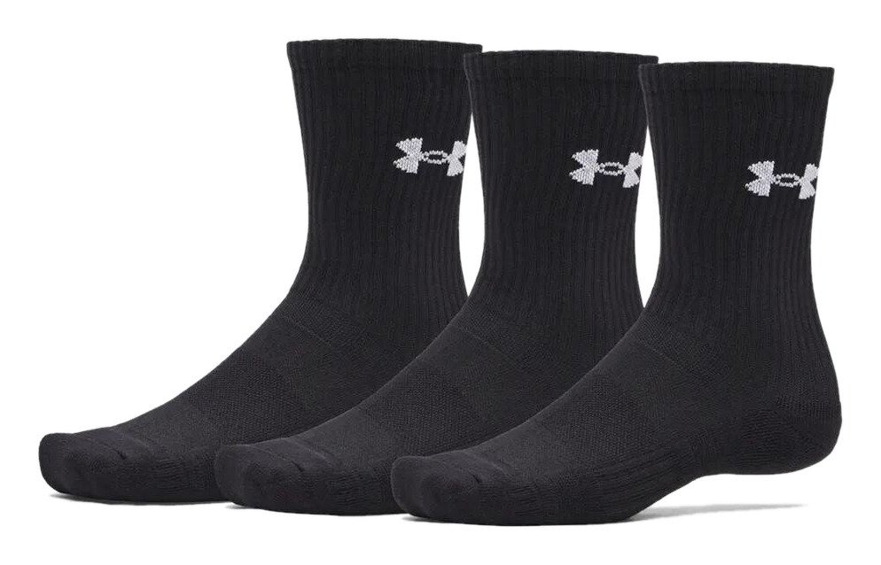 Under Armour UA Performance Cotton unisex sokken (3 pack), ultimate black