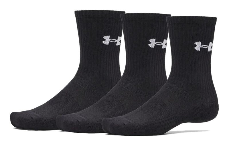 Under Armour UA Performance Cotton unisex sokken (3 pack), ultimate black