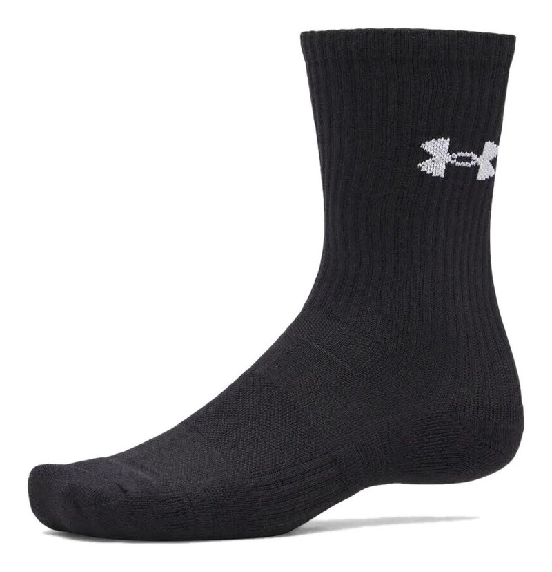 Under Armour UA Performance Cotton unisex sokken (3 pack), ultimate black