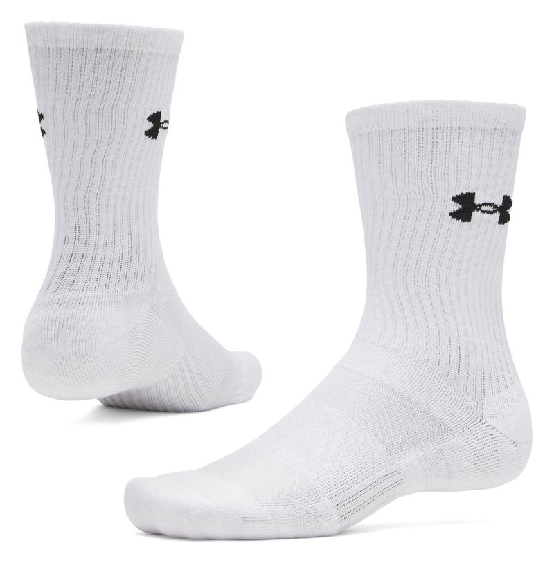 Under Armour UA Performance Cotton unisex sokken (3 pack), wit