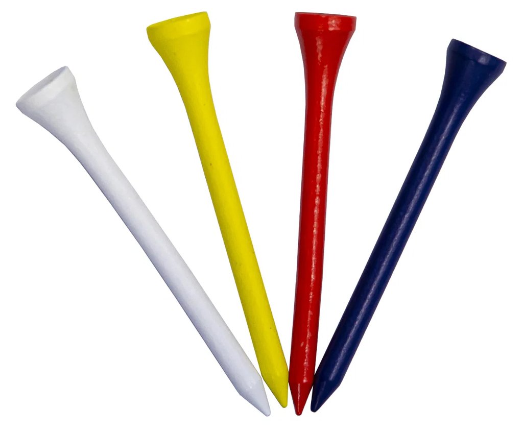 Longridge 69mm (20 stuks) Mix kleuren houten tees