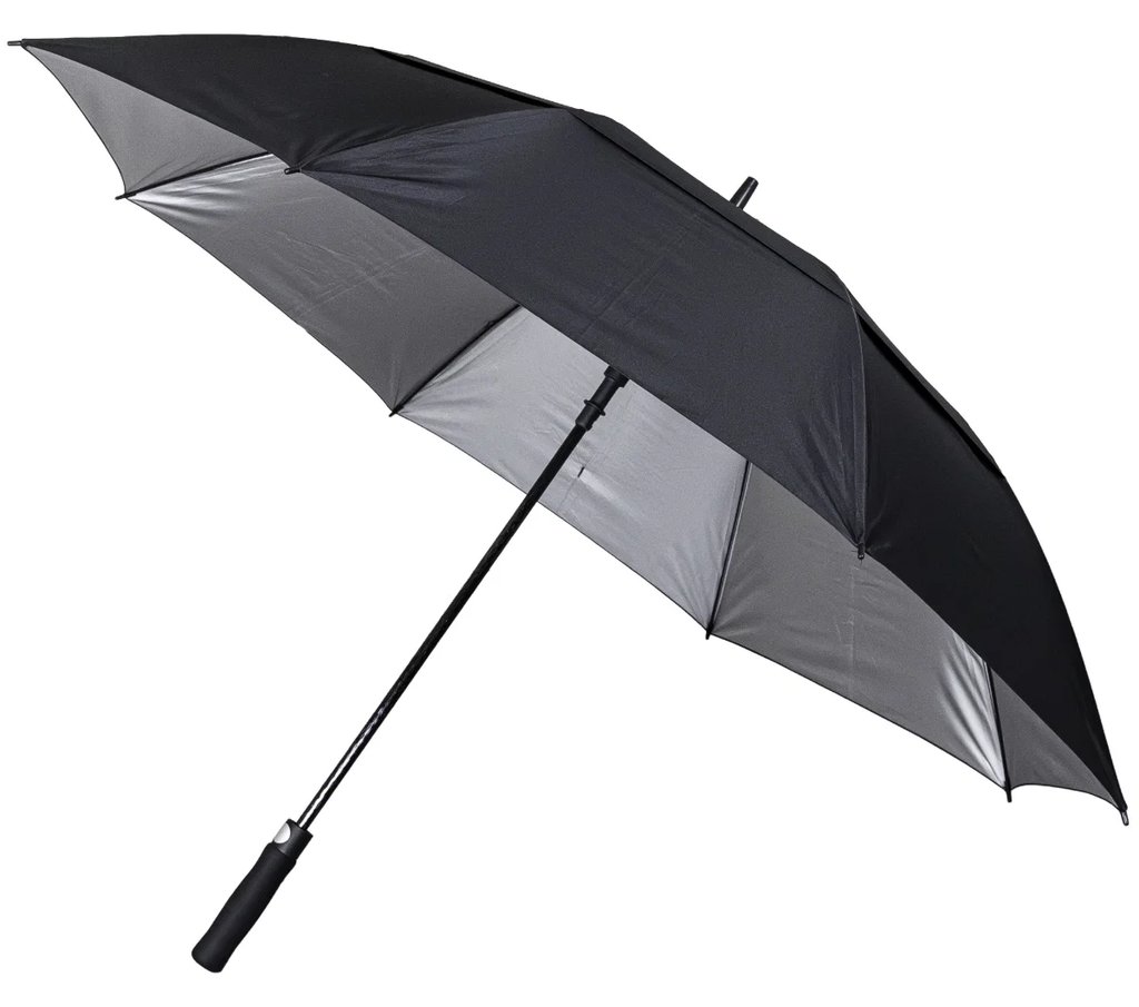 Longridge 62" Windproof UV paraplu, zwart