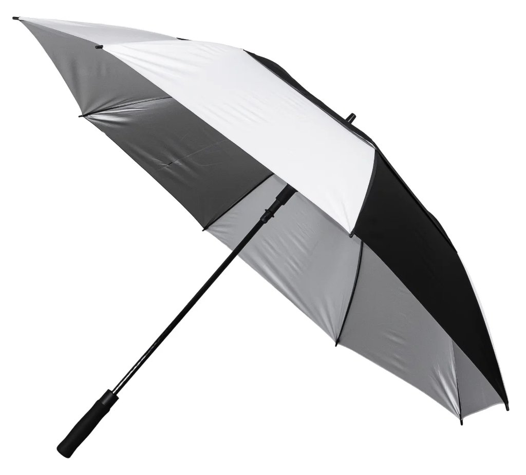 Longridge 62" Windproof UV paraplu, zwart/grijs
